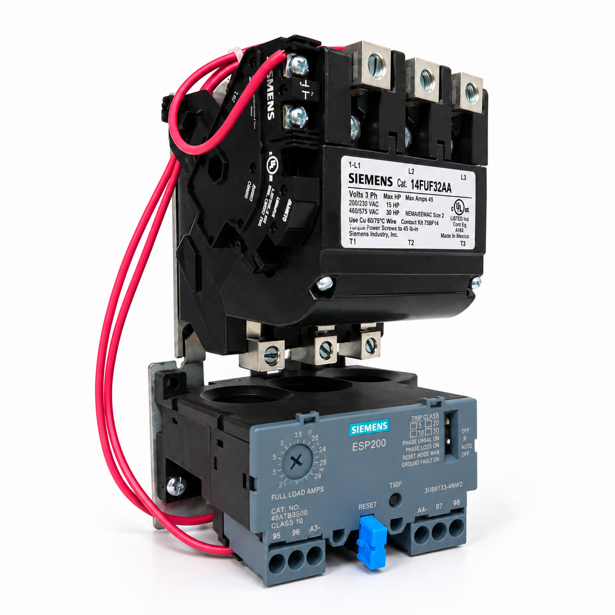 Siemens 14FUF32AA Class 14 NEMA Size 2 motor starter