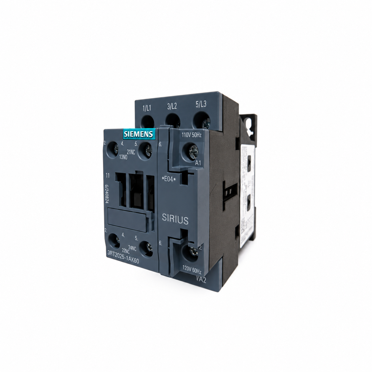 Siemens 3RT2025-1AK60 SIRIUS 3RT2 power contactor