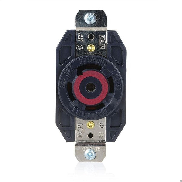 Leviton 2820 Locking Receptacle 30A 277/480V AC L22-30R