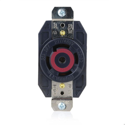 Leviton 2820 Locking Receptacle 30A 277/480V AC L22-30R