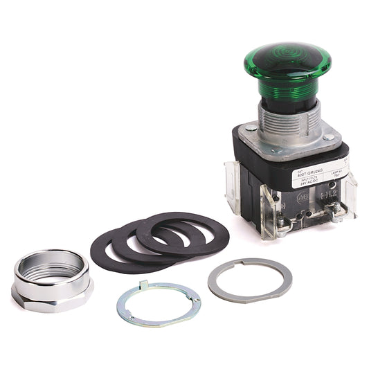 Allen Bradley 800T-QMJ24G Green Momentary Push Button