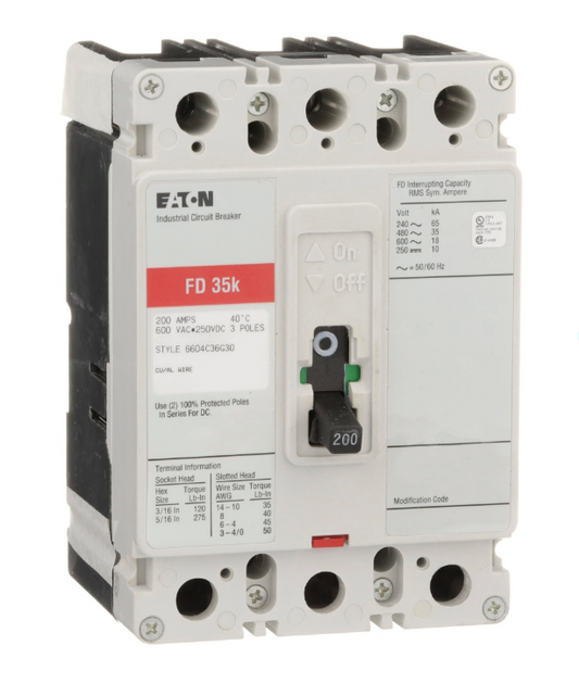 Eaton Cutler Hammer FD3200 200A 3 Pole