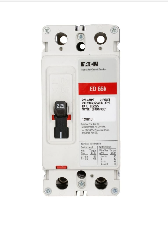 Eaton Cutler Hammer ED2100L Molded Case Circuit Breaker 100A